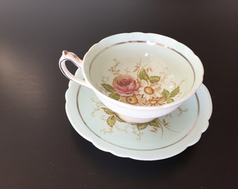 Lovely Paragon Robins Egg Blue, Teacup and Saucer