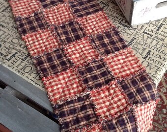No. 40 All American Homespun Rag Tablerunner