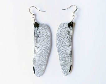 Dragonfly wing dangle earrings