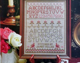 BERRY And BIRDS SAMPLER Counted Cross Stitch Pattern Chart - fam