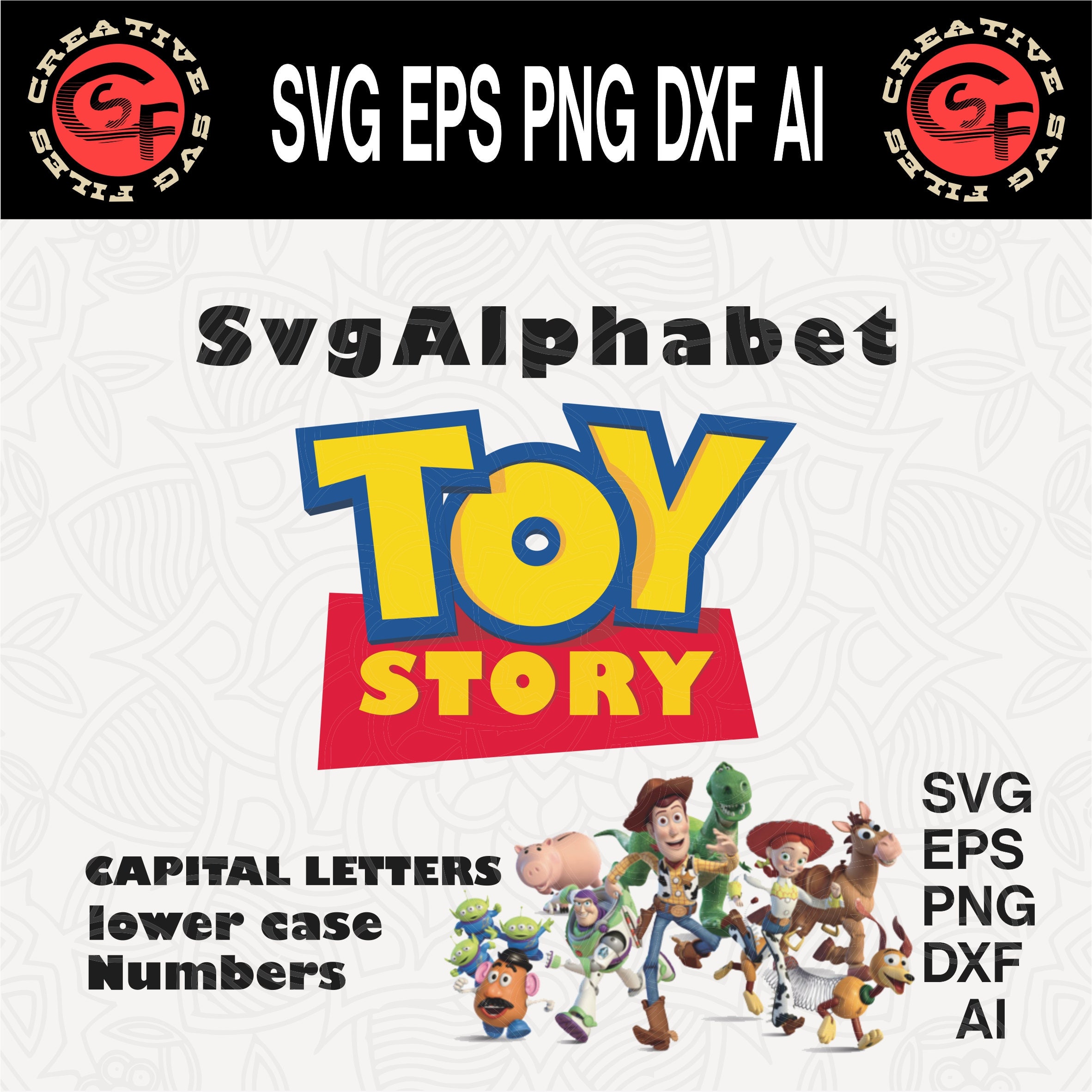 Toy Story alphabet svg, Svg alphabet, Svg Cricut, Digital ...
