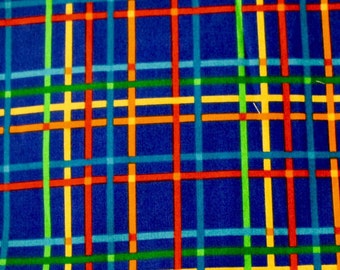 18"x22", Fat Quarter, Bright Blue Fabric, Multi Colored Fabric, VIP Print Cranston Print Works, Quilting Fabric, Fabric