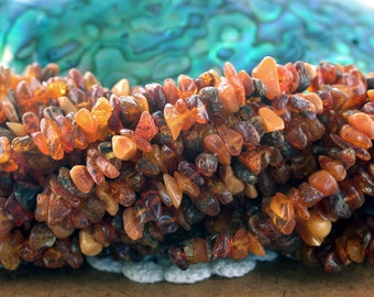 34" Small Multi Color Baltic Amber Chip Beads, Amber Beads, Baltic Amber Beads, Baltic Amber Chips, Amber Teething Chips SP-313