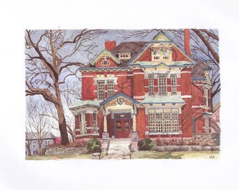 499 Summit watercolor reproduction
