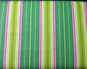 LAST YARD Free Spirit Heather Bailey - Freshcut - Lounge Stripe - PWHB027 - Turquoise - 1 Yard Cut
