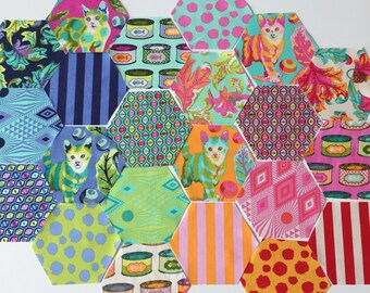 Tabby Road by Tula Pink Pre-Cut Hexagons