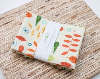 Large Cloth Napkins - Set of 4 - (N1627) - Forest Leaf Modern Reusable Fabric Napkins