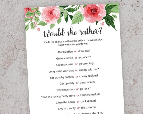 inch letter template 8 Games Bridal Would Shower Rather Bridal She Printable