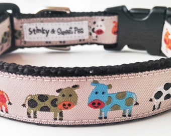 Holy Cow - Dog Collar / Handmade / Adjustable / Pet Accessories / Pet Lover / Gift Idea