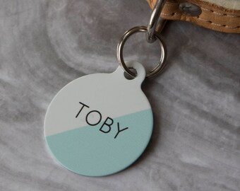 Personalised Two Toned Pet ID Tag - Dog Name Identification