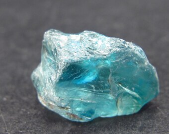 Blue Zircon Gem Crystal From Cambodia - 0.6"