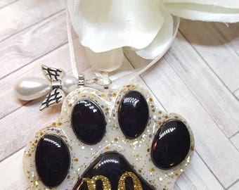 Custom Angel Paw Print Ornaments