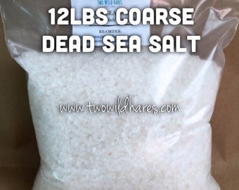 12lbs DEAD SEA Salt, Coarse Grain, Remineralizing Salt From Israel, Two Wild Hares