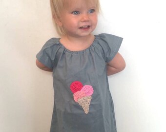 Dress, children's dress, ice cream