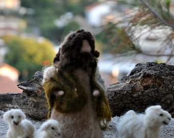 Needle felted Nativity. Waldof Good shepherd