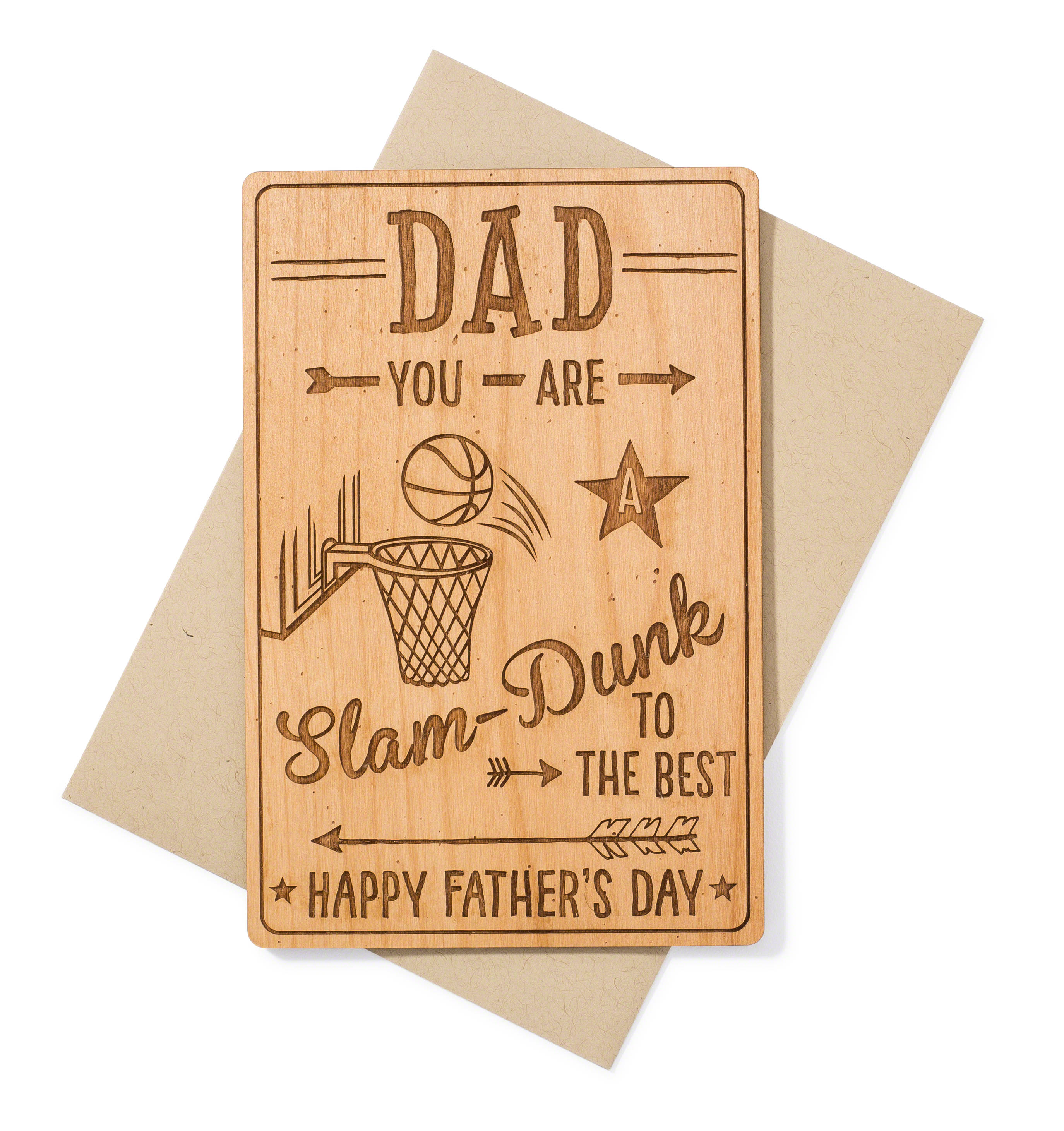 Sports Dad Basketball Father's Day Card. Slam Dunk Dad