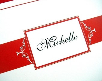 Personalized Folded Note Cards - Set of 25
