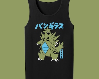 Pokemon Mens Tank Top Tyranitar - Pokemon Tank Top - Pokemon Shirt - Inksterinc Pokemon T shirt Tyranitar - Pokemon Gift Tyranitar Shirt