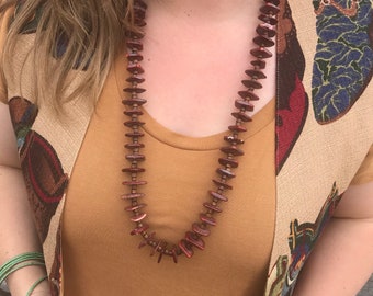 30" Oxblood Chunk Necklace