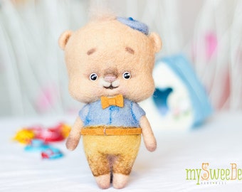 Sweet felted teddy bear SweeBe - toy