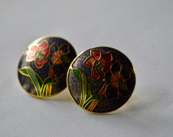 VINTAGE round flower earring