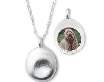 Silver Pet Photo Necklace (M)