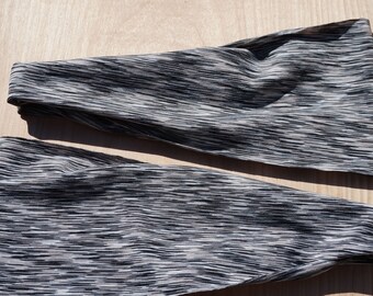 Black Space Dye Fitness Headband/Yoga Headband/Exercise Headband/Workout Headband