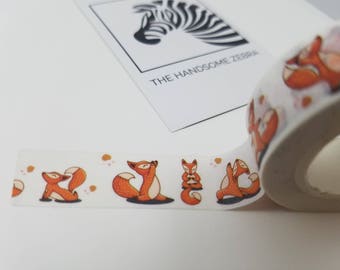 Cute Kawaii Yoga Fox Washi Tape