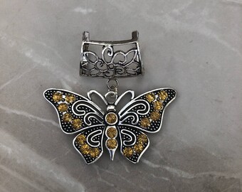 Butterfly Scarf Bail, scarf pendant, scarf ring, scarf slider, scarf accessory, scarf jewelry, scarf jewellery, scarf charm