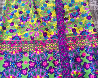 ELECTRIC COLOR! - 1960s Alex Colman Maxi-Skirt.