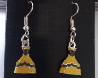 Princess dress earrings Belle