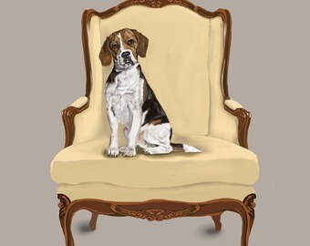 Beagle Sitting Pretty
