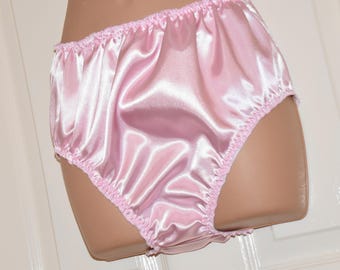 DOUBLE layered silky satin panties, Baby pink, SS Sissy Lingerie
