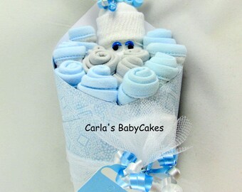 Baby Washcloth Bouquet - New Mom Gift - Washcloth Floral Bouquet - Washcloth Flower Bouquet - New Baby Gift - Baby Shower Gift