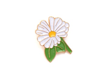 Daisy, daisy enamel pin, daisy pin, flower enamel pin, floral, nature enamel pin, nature, daisy brooch, lapel pin, flower brooch, cute