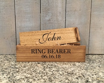 Ring Bear Box Wedding Party Gift Wood Treasure Box Art Supply Box