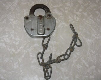 Vintage Adlake railroad switch lock no key