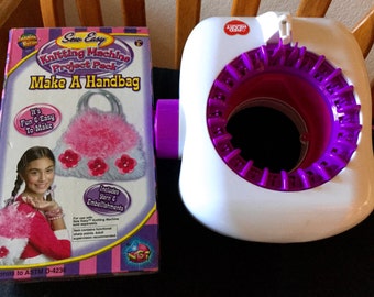 Knitting Machine and Supplies Kit to make a Purse, Plastic, Craft