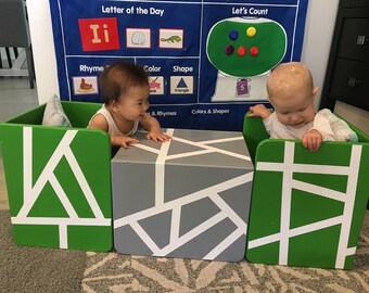Montessori cube chair Montessori chair Montessori furniture Kids chair Toddler chair preschool chair weaning chair baby chair
