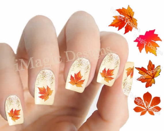 Nail Decals Water Slide Nail Transfer Stickers For Autumn Like this item? - Nail Decals Water Slide Nail Transfer Stickers For Autumn