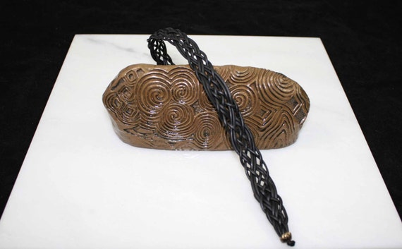 Celtic leather in black