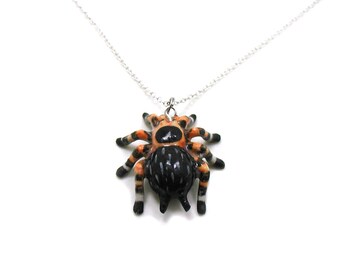 Tarantula Necklace, Tarantula Charm Necklace, Spider Jewelry, Tarantula Pendant, Tarantula Spider, Arachnid Charm, Arachnid Necklace, Insect
