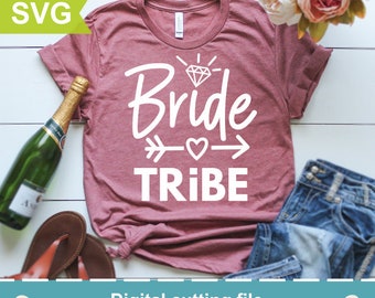 Bride tribe Svg, Bride Svg, Just Married Svg, Bride to be Svg, Wedding Svg, Cutting files for use with Silhouette Cameo, ScanNCut, Cricut