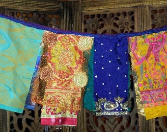 Glitzy Gypsy Celebration Flag Garland Hippie Prayer Flags Garden Flags 3 to 8 feet long
