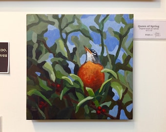 Original Robin Painting for Larry Whitlock