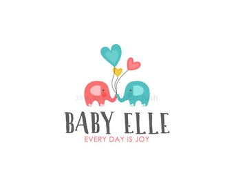 Elephant Baby Logo Baby Boutique Logo