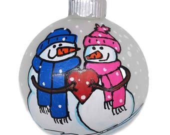 Couple Ornament- Personalized Ornament - Personalized Ornament - Married Ornament - Family Ornament - Custom Ornament - 1st Christmas