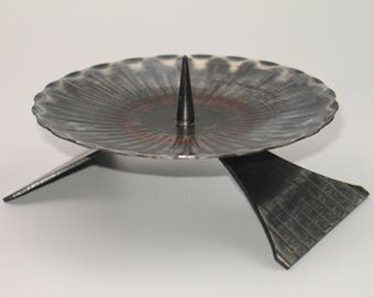 Vintage 70s iron candleholder
