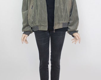 1990s Vintage Olive Stylish Jacket for Men or Women