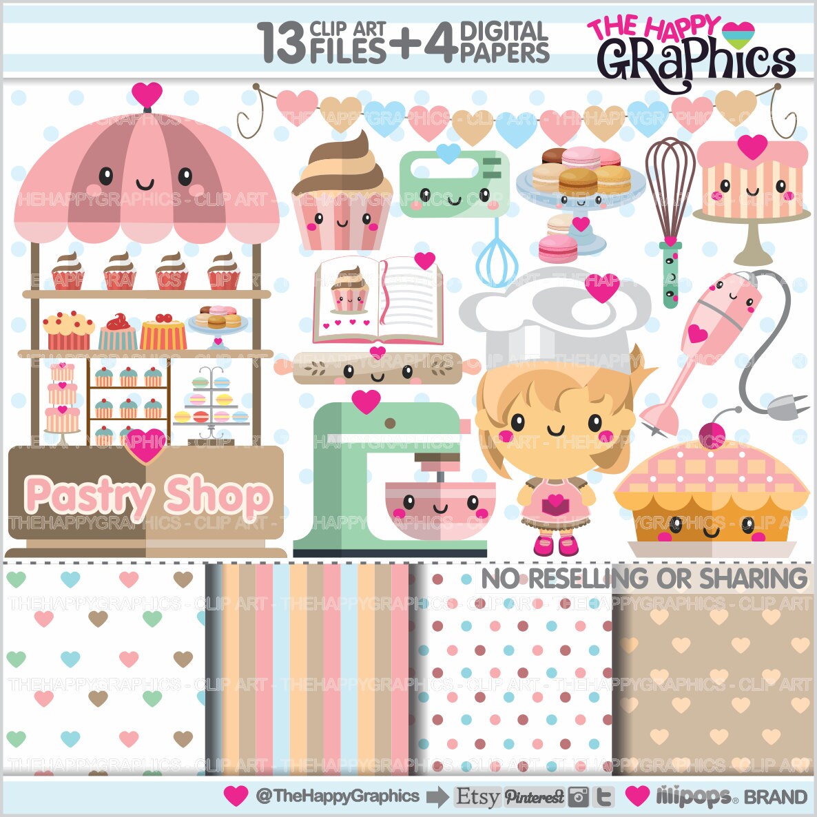 Bakery Clipart 80%OFF Pastry Clipart COMMERCIAL USE Bakery (1186 x 1186 Pixel)